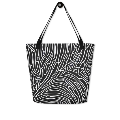 Large Tote Bag w/ Pocket - Acconci Waves