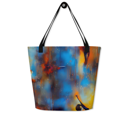 Large Tote Bag w/ Pocket - Cobalt Vogue