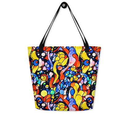 Large Tote Bag w/ Pocket - Supernova Symphony