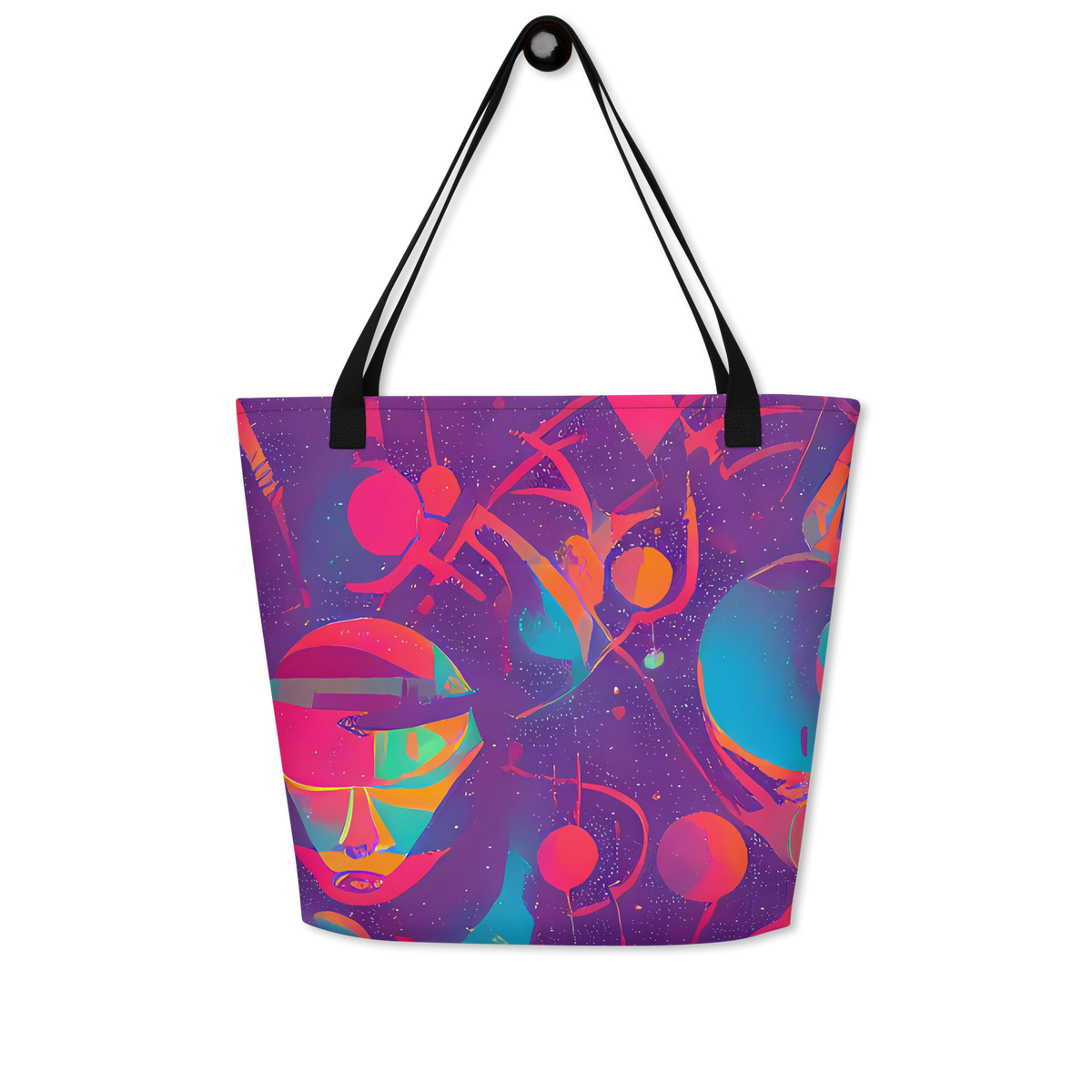 Large Tote Bag w/ Pocket - Spheric Rhapsody