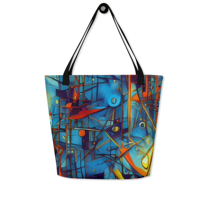 Large Tote Bag w/ Pocket - Abstract Eddy