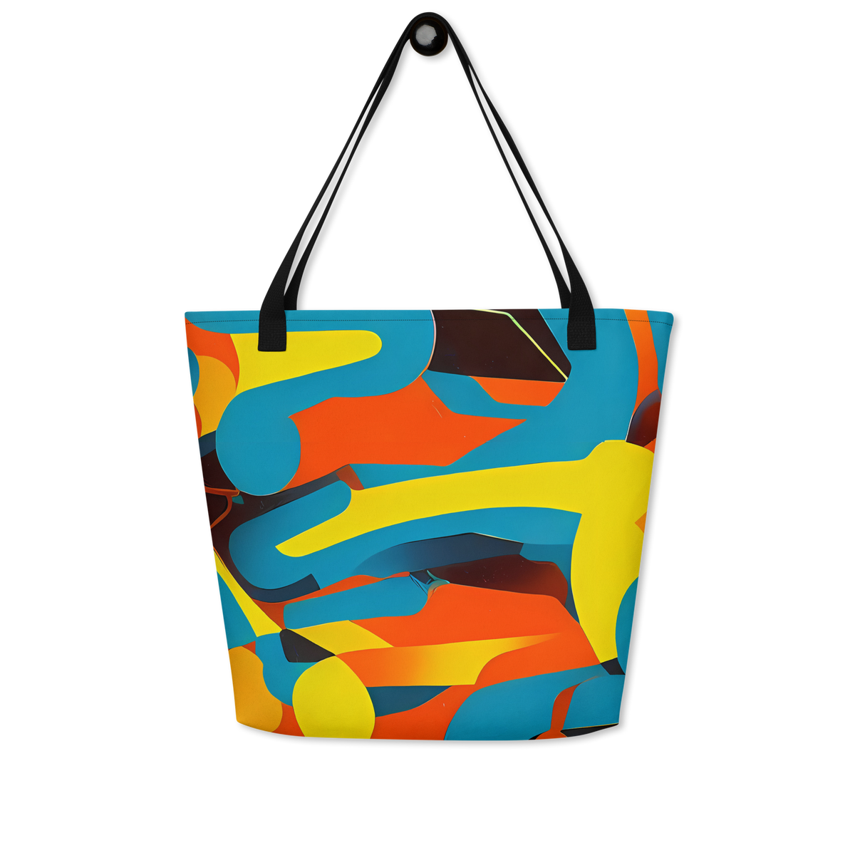 Large Tote Bag w/ Pocket - Fragmented Rhapsody