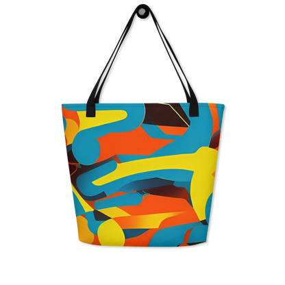 Large Tote Bag w/ Pocket - Fragmented Rhapsody