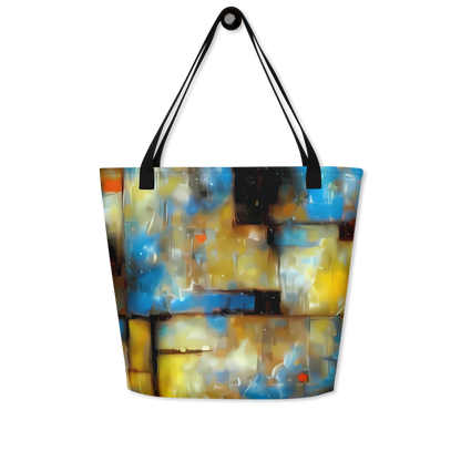 Large Tote Bag w/ Pocket - Kohn Cubism