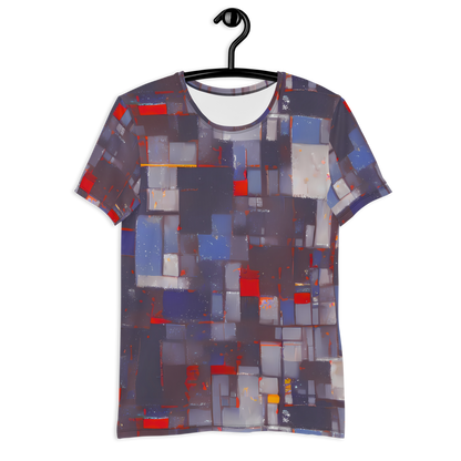 Men's Athletic T-Shirt - Cubist Rhythm