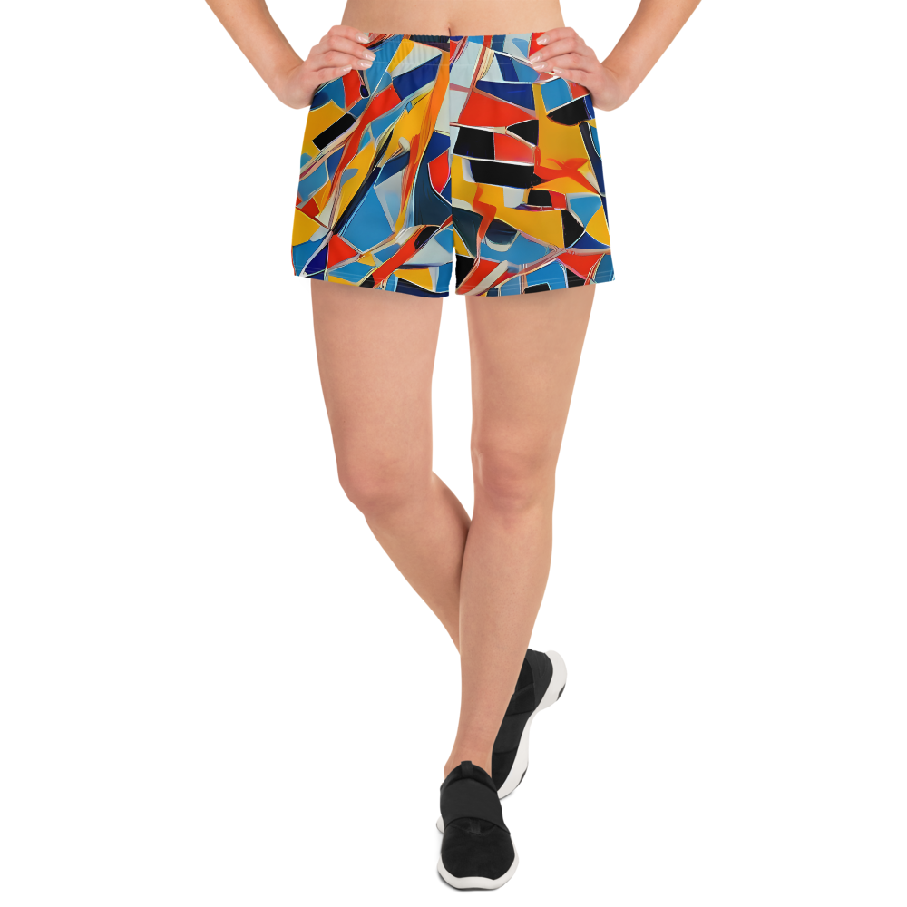 Women’s Athletic Shorts - Abstract Mingle