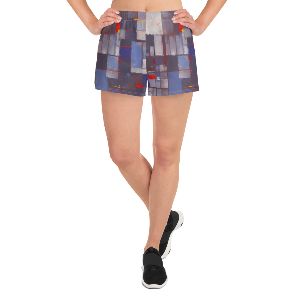 Women’s Athletic Shorts - Cubist Rhythm