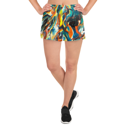 Women’s Athletic Shorts - Chromatic Vortex