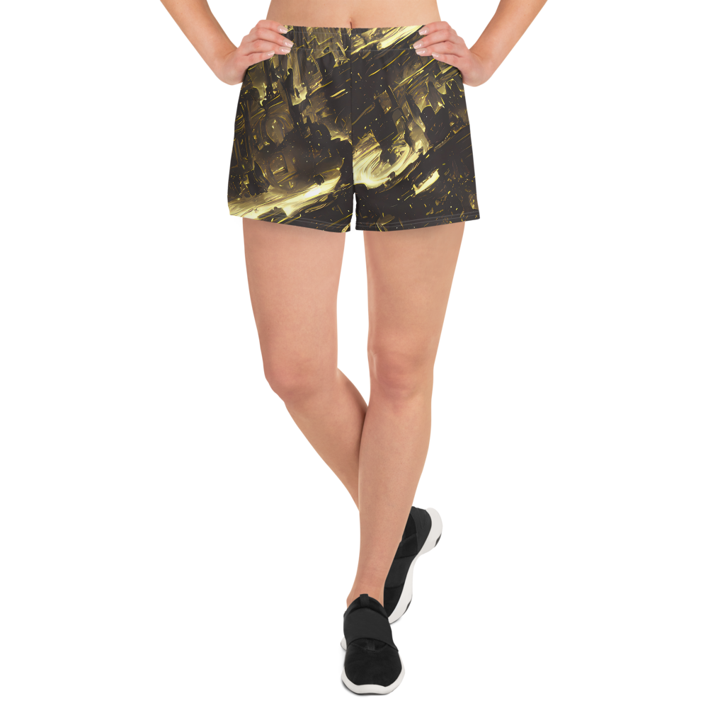 Women’s Athletic Shorts - Oceanic Echo