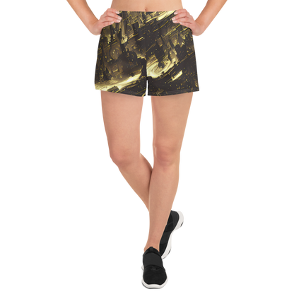 Women’s Athletic Shorts - Oceanic Echo