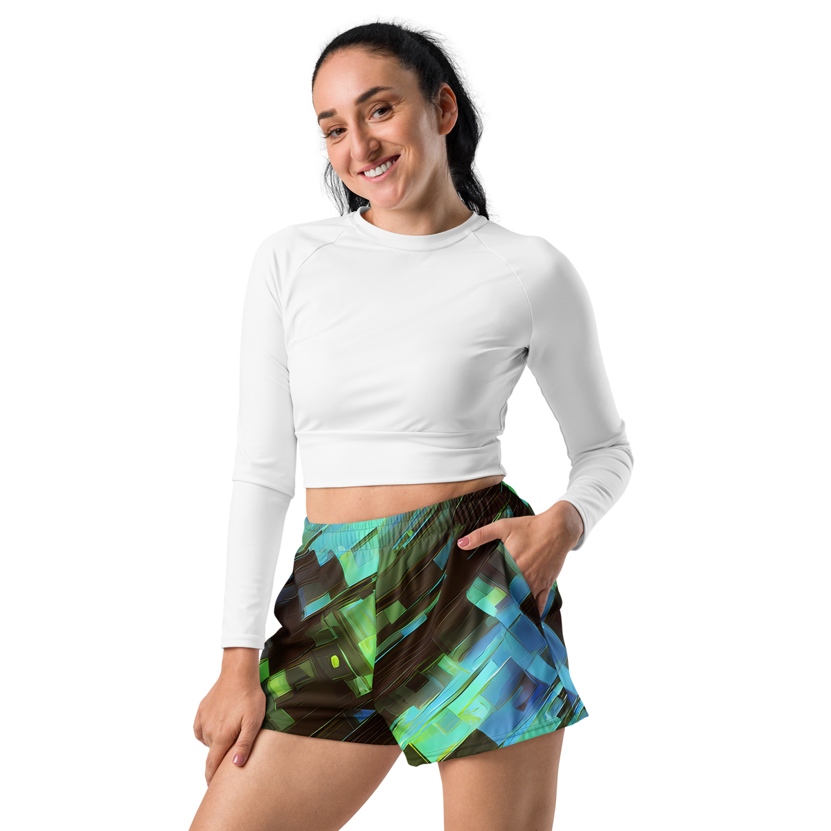 Women’s Athletic Shorts - Cyber Shard