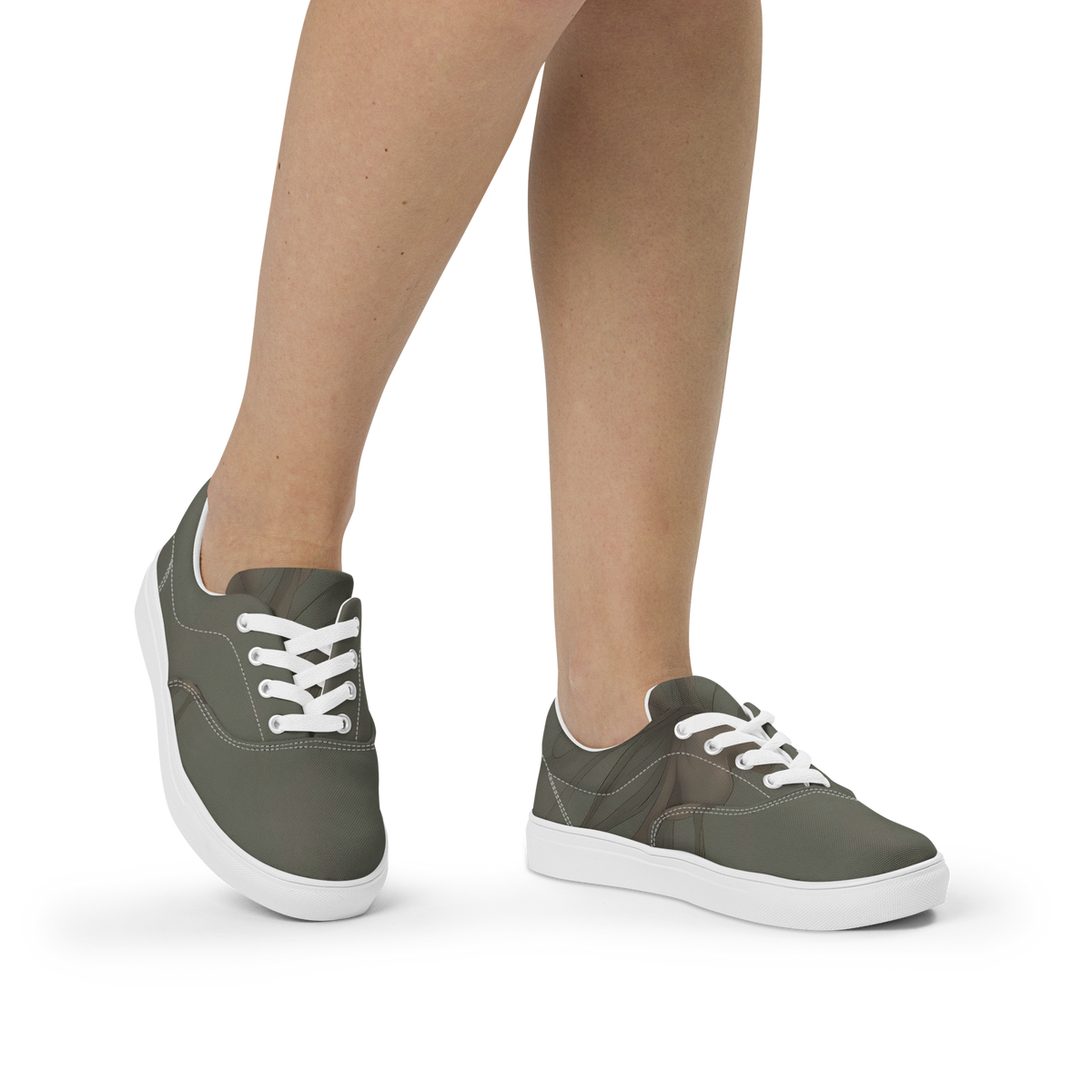 Women's Lace-Up Canvas Shoes - Valsecchi's Veil