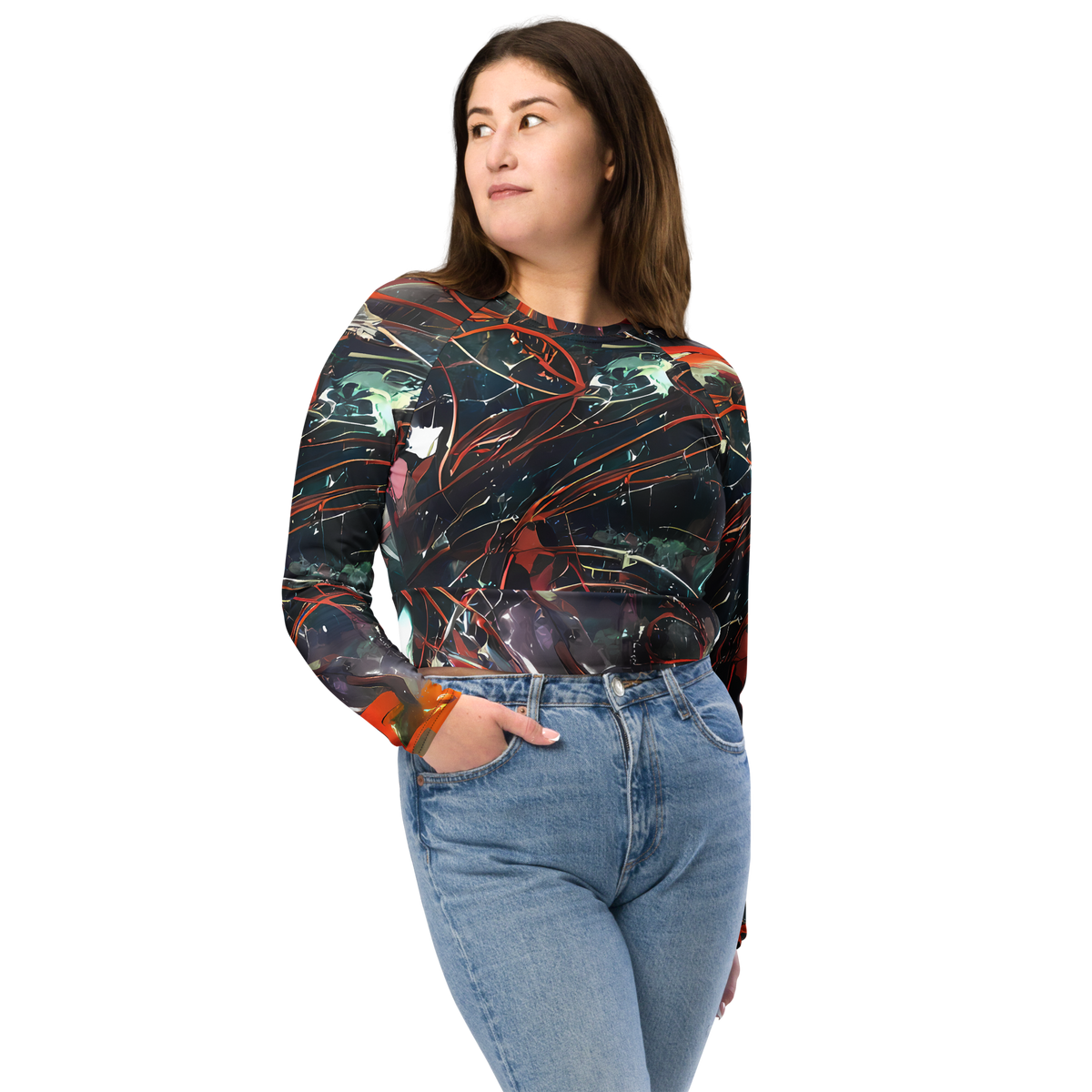 Long Sleeve Crop Top - Chaos Canvas
