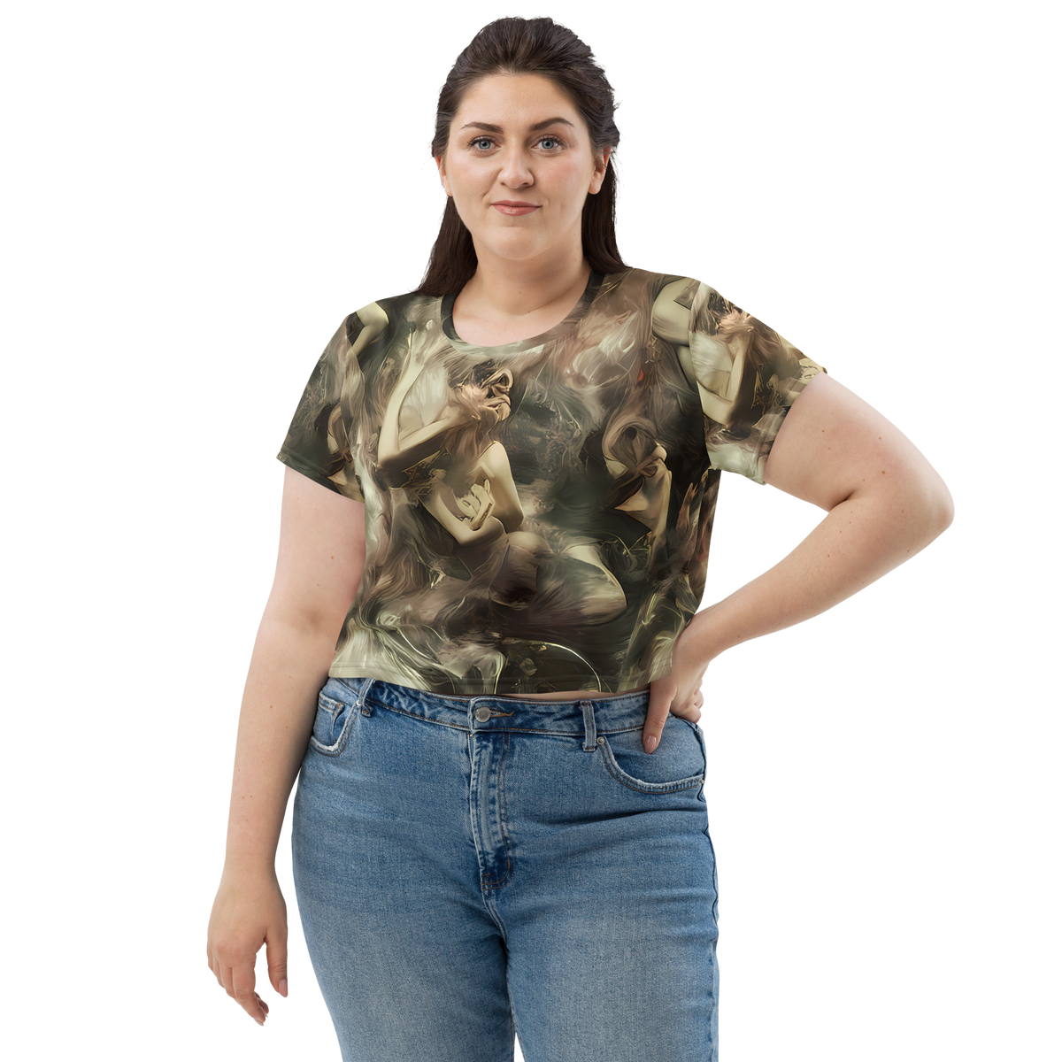 Women's Crop Tee - Ceramic Swirl