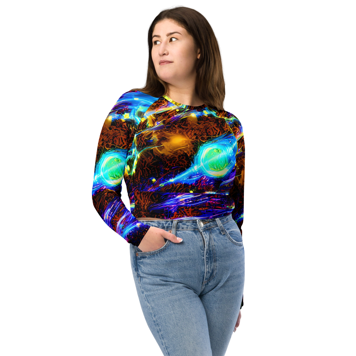 Long Sleeve Crop Top - Neon Füssli