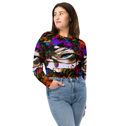 Long Sleeve Crop Top - Sultry Smoke