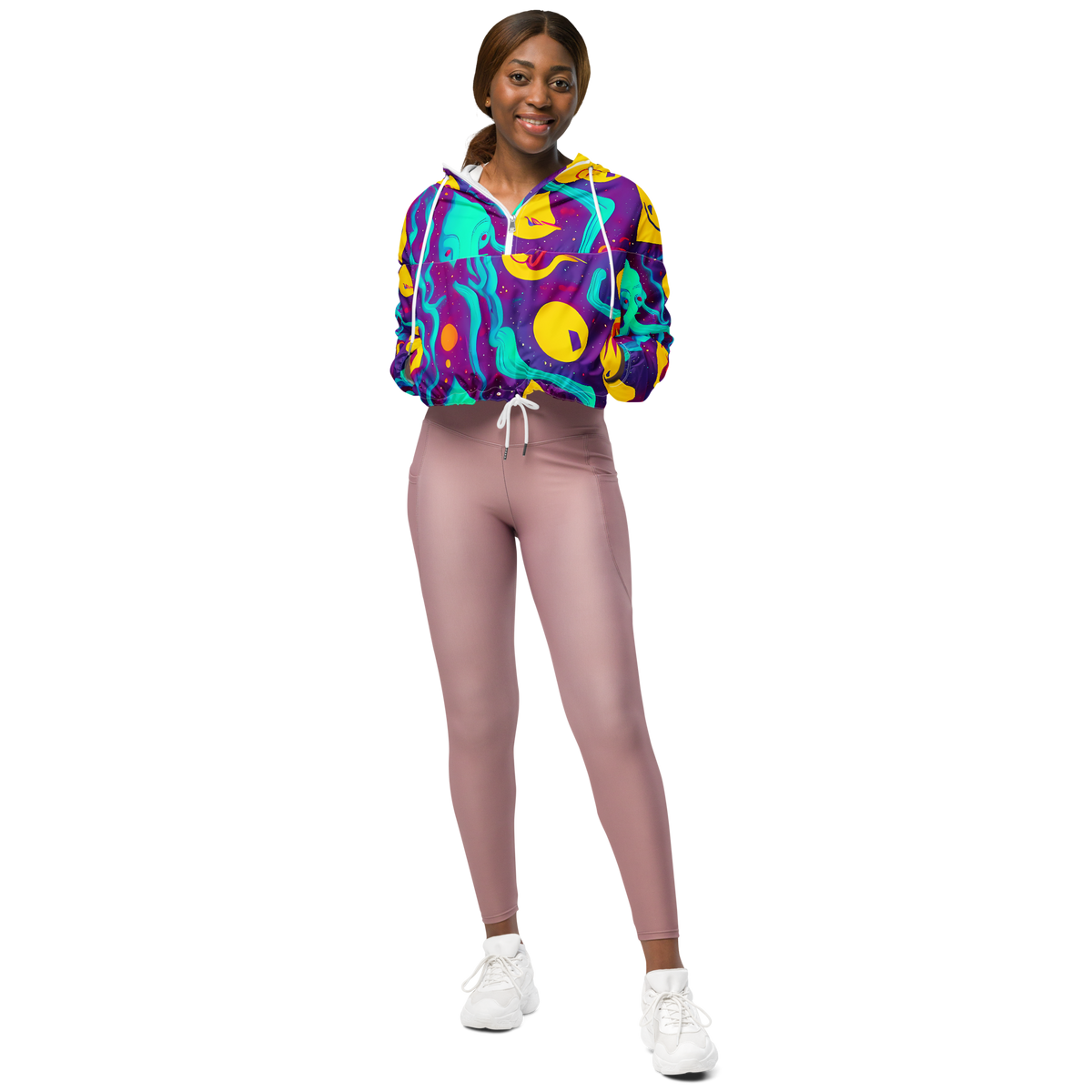 Women's Cropped Windbreaker - Cosmic Current