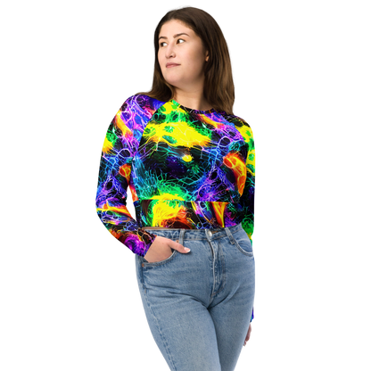 Long Sleeve Crop Top - Vivid Veil