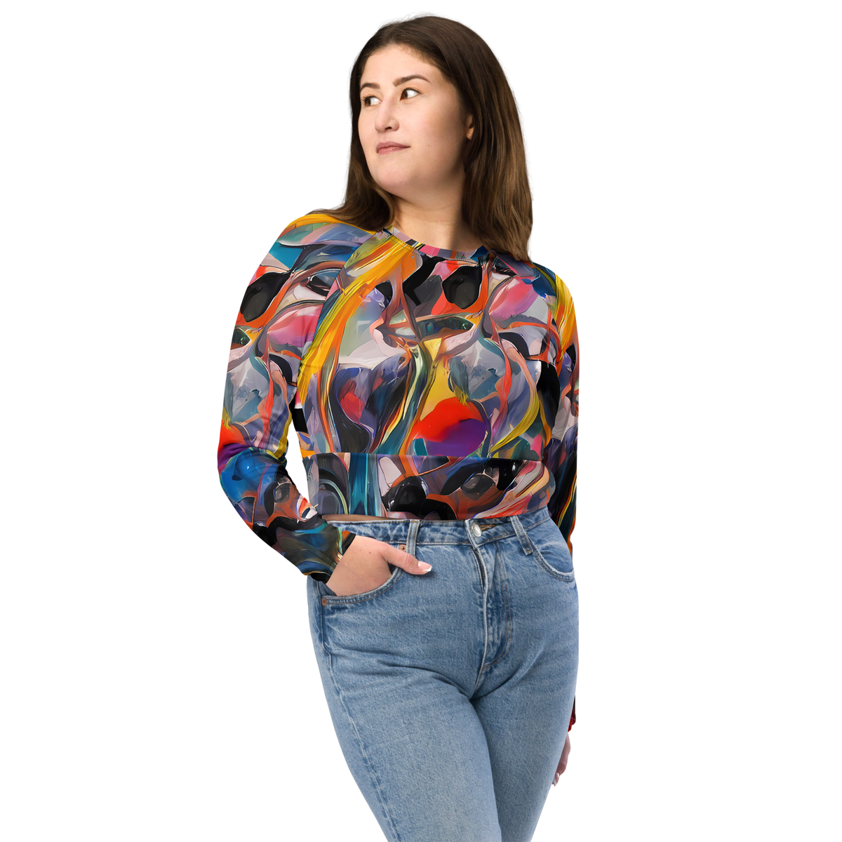 Long Sleeve Crop Top - Brazen Rhapsody