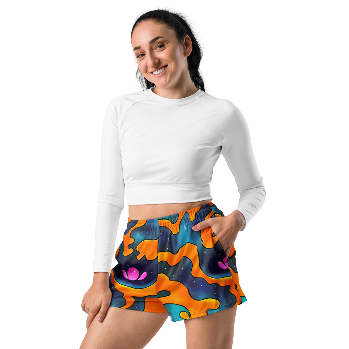 Women’s Athletic Shorts - Criswell Cosmos