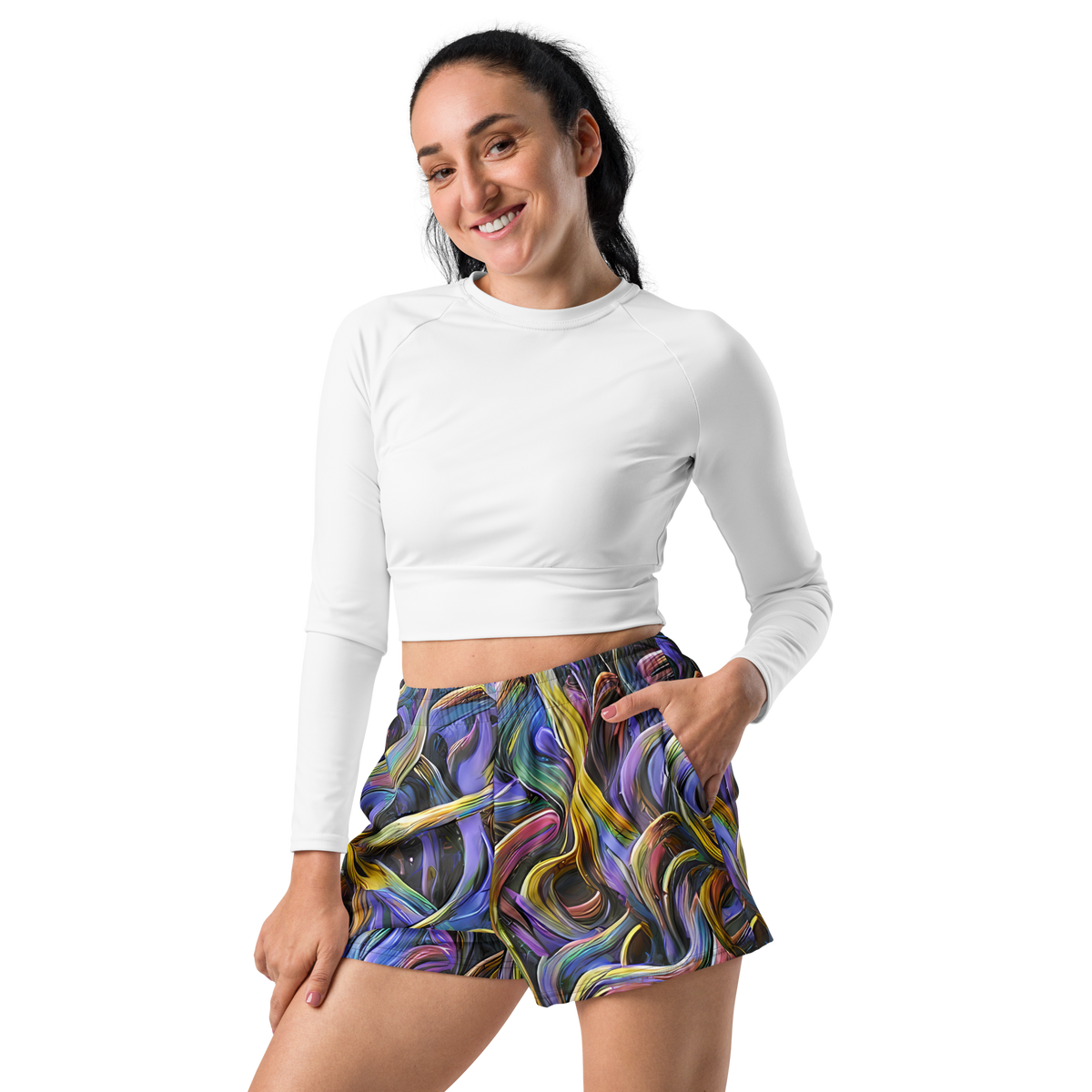 Women’s Athletic Shorts - Tanning Twirl