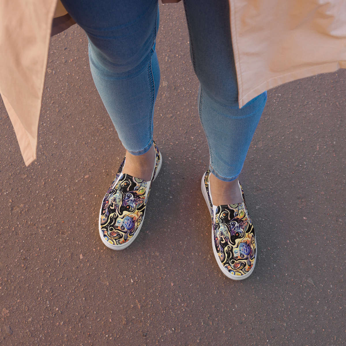 Women's Slip-On Canvas Shoes - Grosz Galaxy