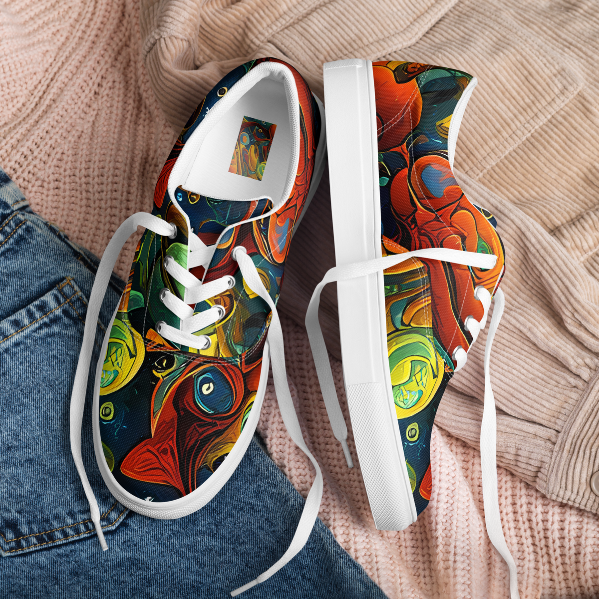 Women's Lace-Up Canvas Shoes - Duncanson Dream