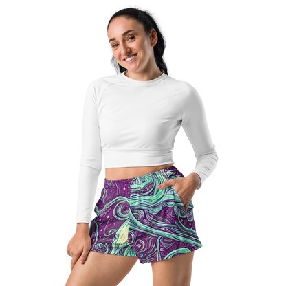 Women’s Athletic Shorts - Temple Swirls
