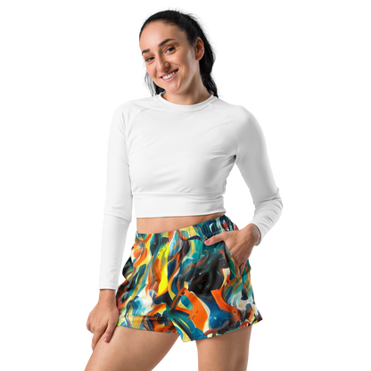 Women’s Athletic Shorts - Chromatic Vortex