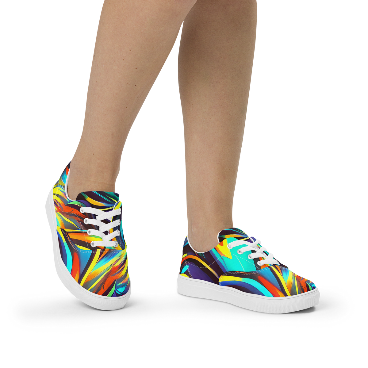 Women's Lace-Up Canvas Shoes - Cyber Surge