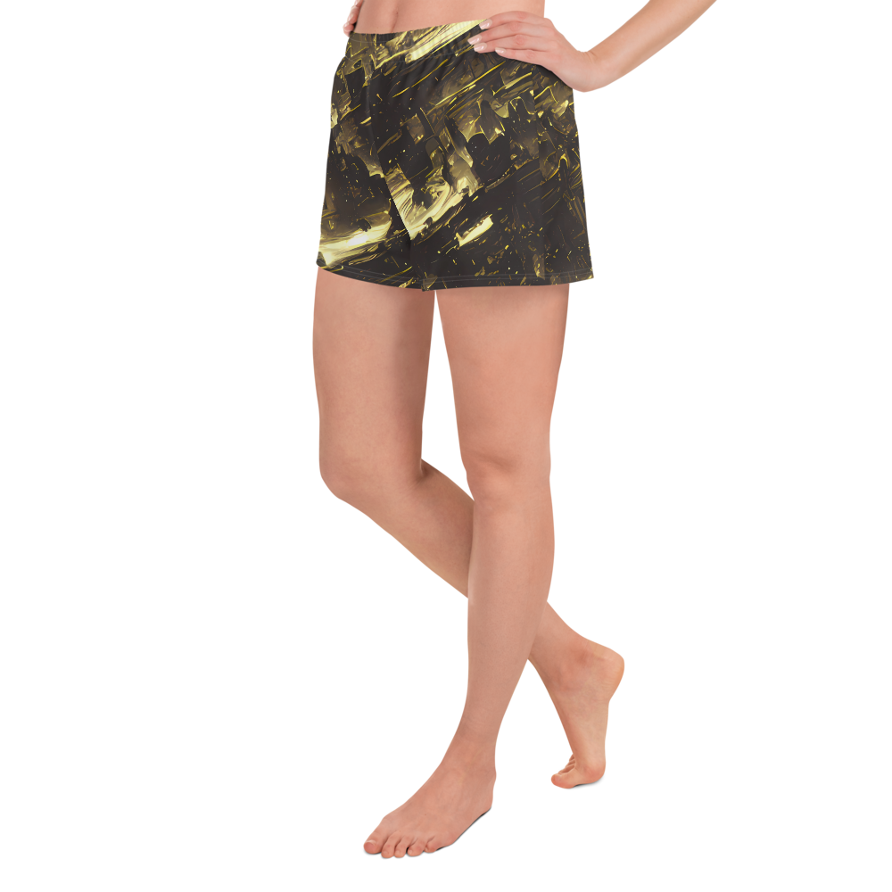 Women’s Athletic Shorts - Oceanic Echo