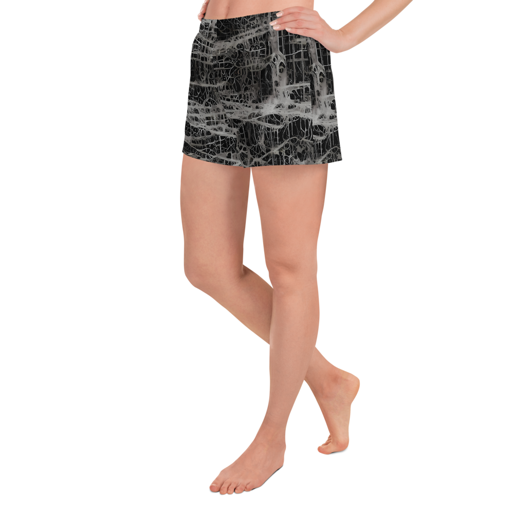 Women’s Athletic Shorts - Monochrome Mesh