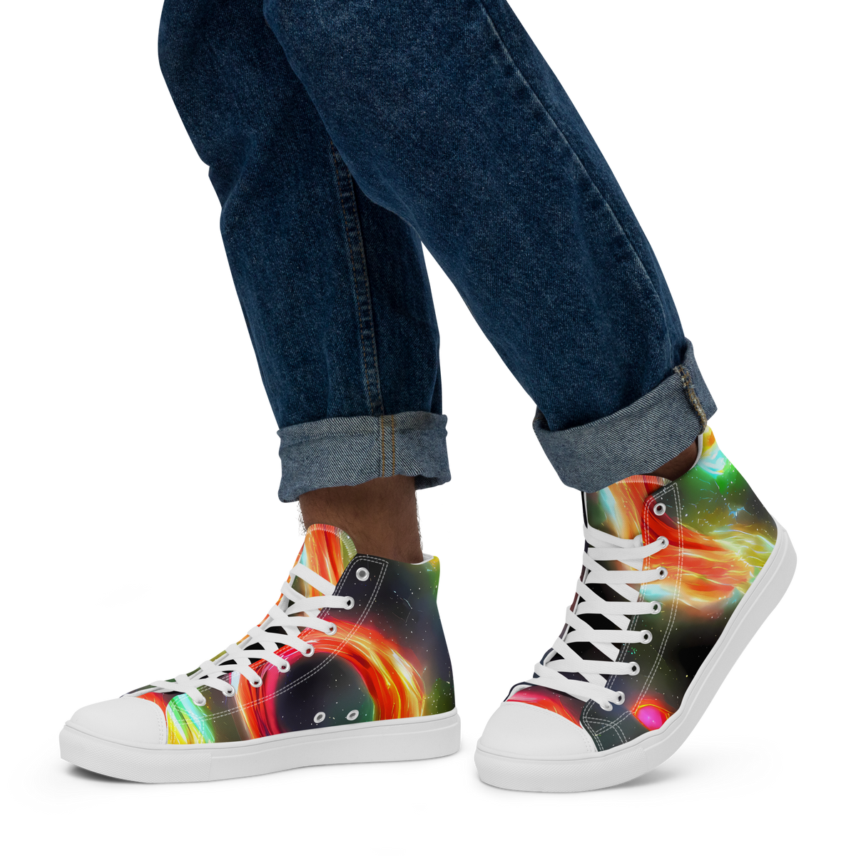 Men's High Top Canvas Shoes - Sherwood Swirl