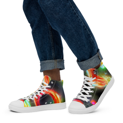Men's High Top Canvas Shoes - Sherwood Swirl
