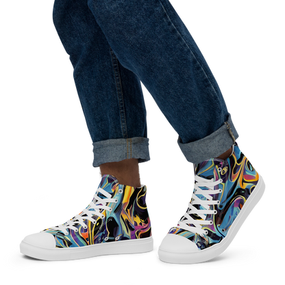 Men's High Top Canvas Shoes - Newtonian Rhapsody