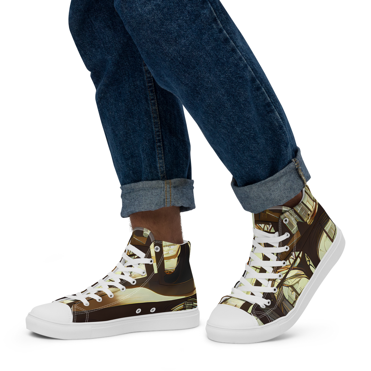 Men's High Top Canvas Shoes - Dutch Perspective