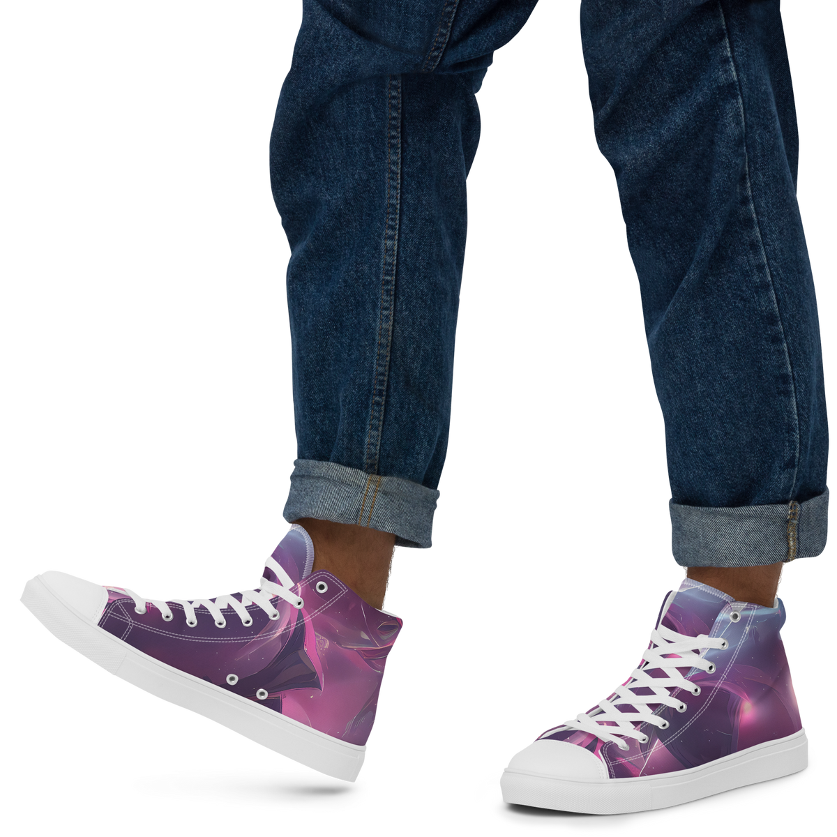 Men's High Top Canvas Shoes - Vertex Visions