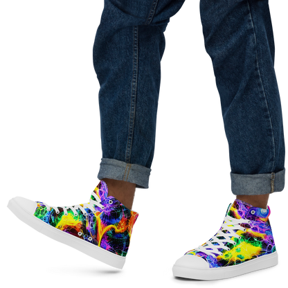 Men's High Top Canvas Shoes - Vivid Veil