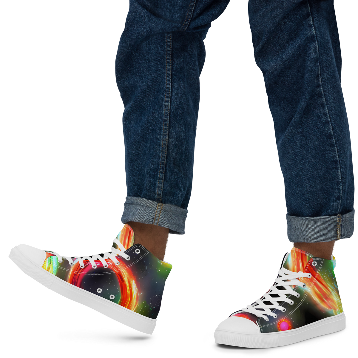 Men's High Top Canvas Shoes - Sherwood Swirl