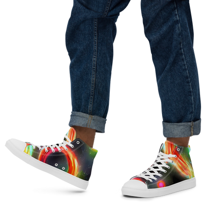 Men's High Top Canvas Shoes - Sherwood Swirl