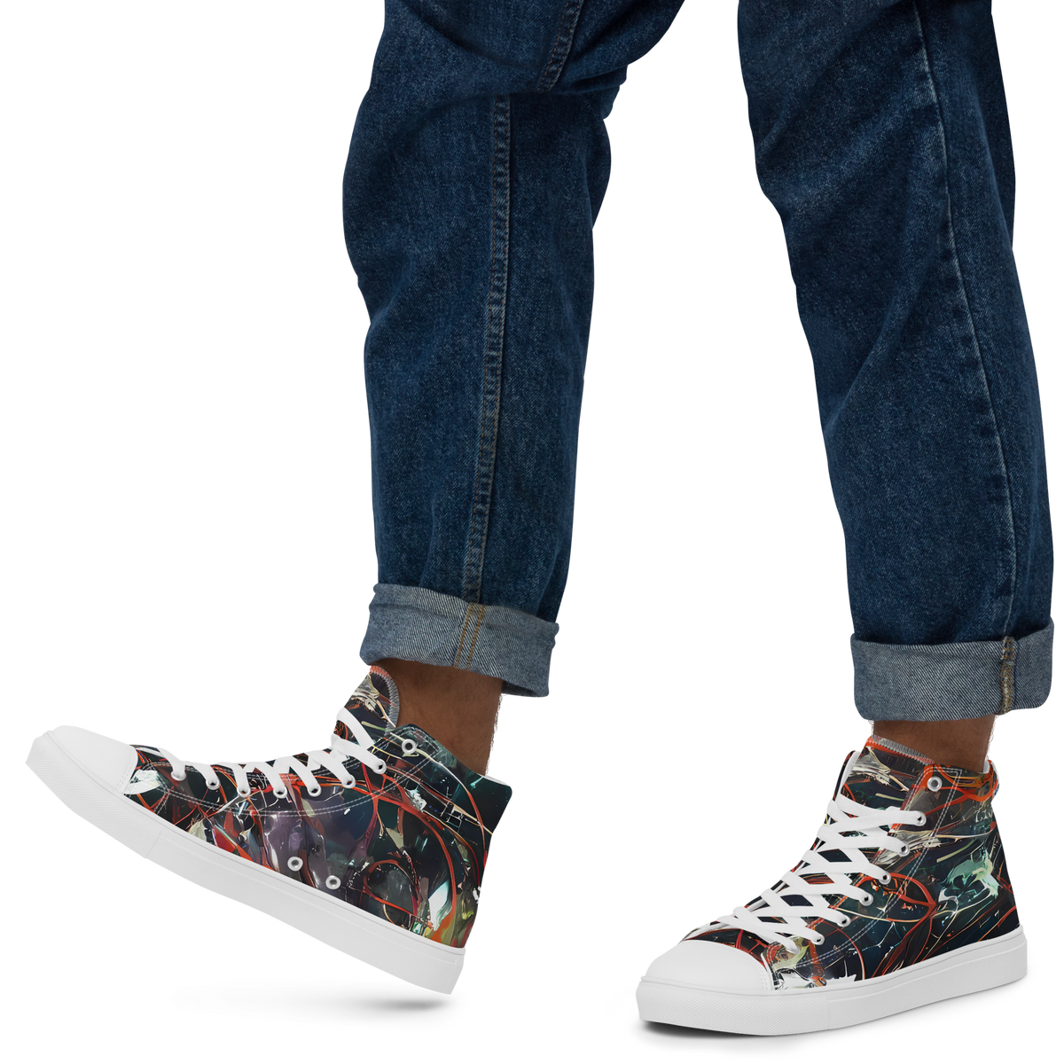 Men's High Top Canvas Shoes - Chaos Canvas