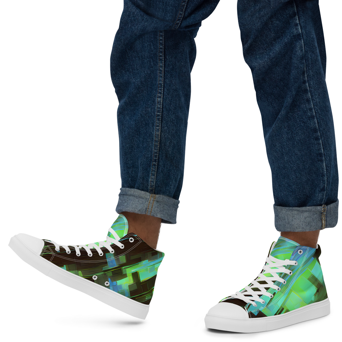 Men's High Top Canvas Shoes - Cyber Shard