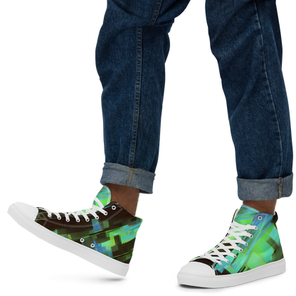 Men's High Top Canvas Shoes - Cyber Shard