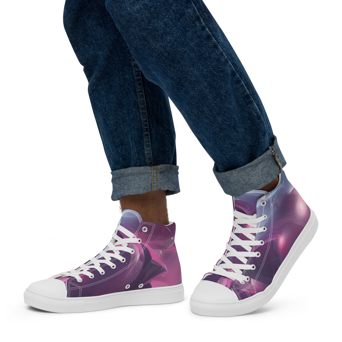 Men's High Top Canvas Shoes - Vertex Visions