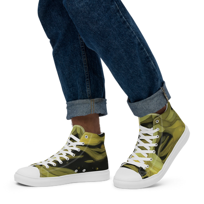 Men's High Top Canvas Shoes - Whispered Breeze