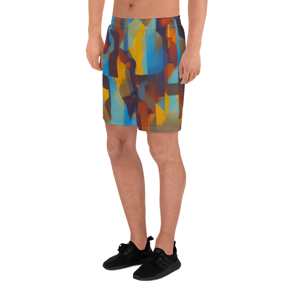 Men's Athletic Shorts - Cubist Dusk