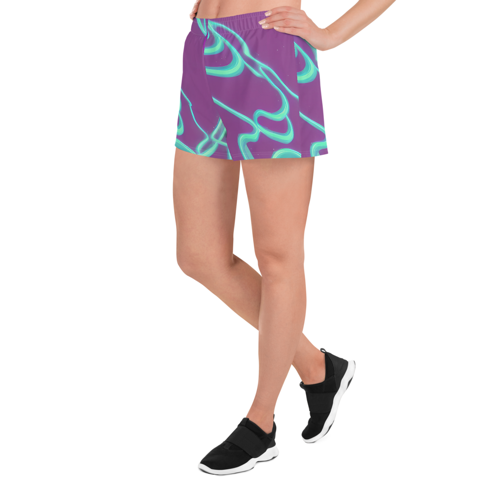 Women’s Athletic Shorts - Neon Drift