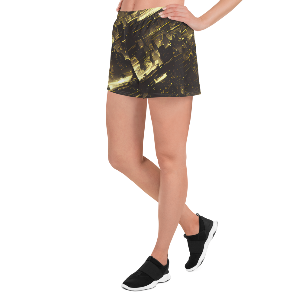 Women’s Athletic Shorts - Oceanic Echo