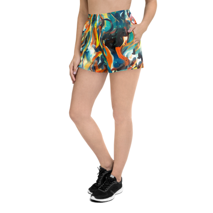 Women’s Athletic Shorts - Chromatic Vortex