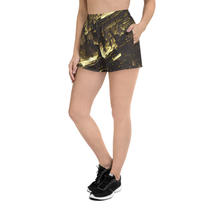 Women’s Athletic Shorts - Oceanic Echo